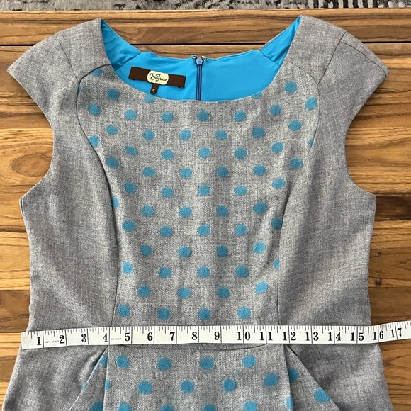 Anthropologie Eva Franco Wool Polka Dot Dress - Picture 6 of 7